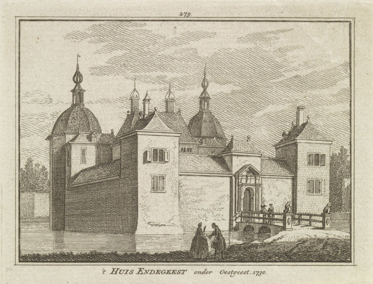 View of Endegeest Castle, Oegstgeest, Netherlands by Dutch School