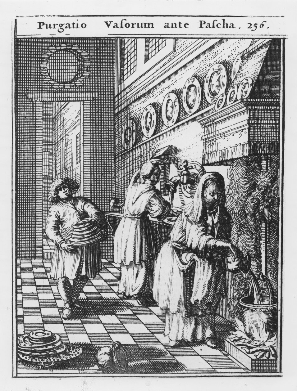 Washing the Household Vessels before Passover (Purgatio Vasorum ante Pascha), illustration from 
