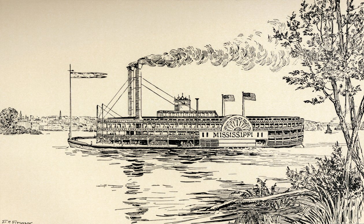 A Mississippi Steamer off St. Louis, from 