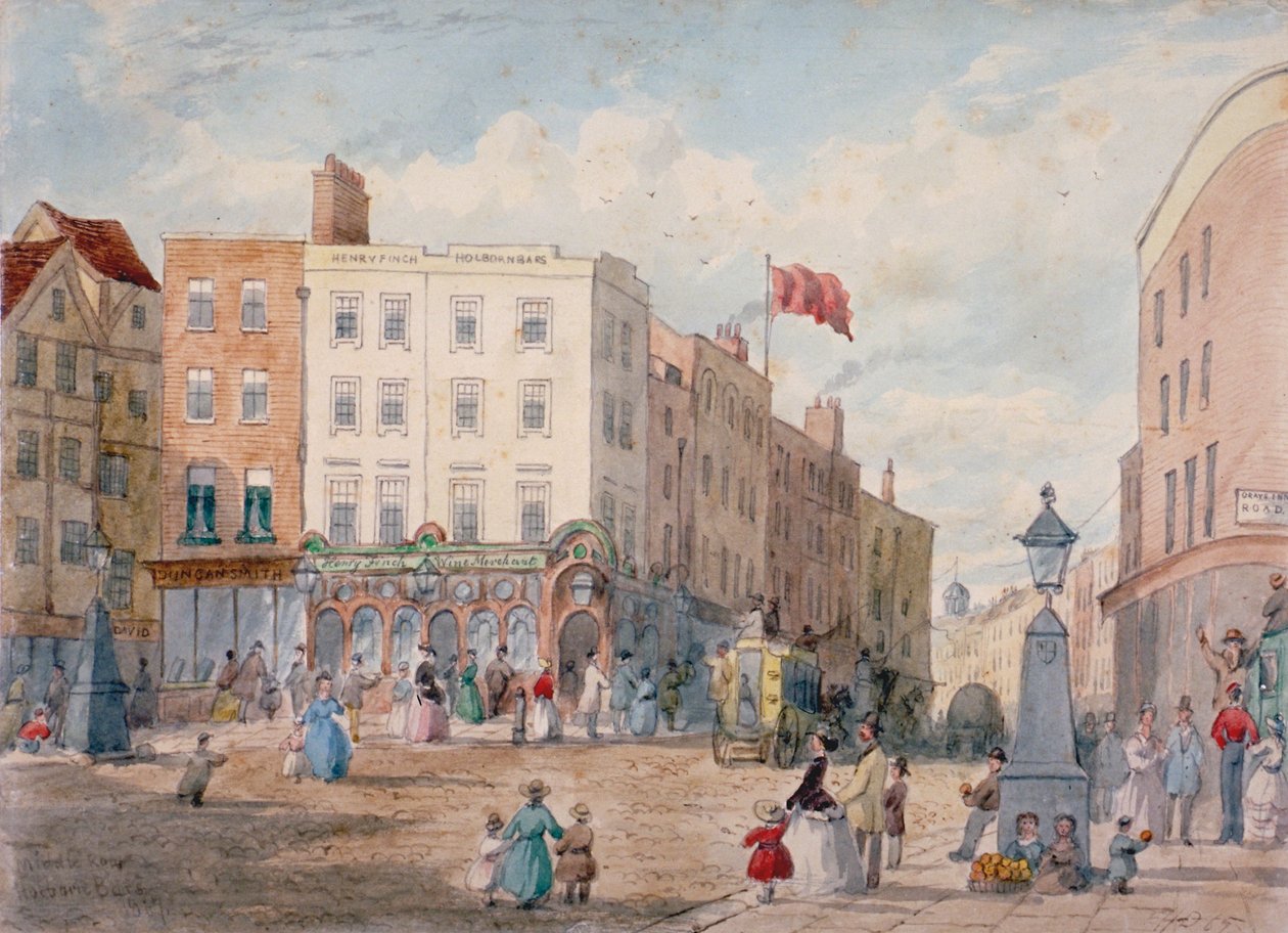 Middle Row, Holborn, London, 1867 by EH Dixon