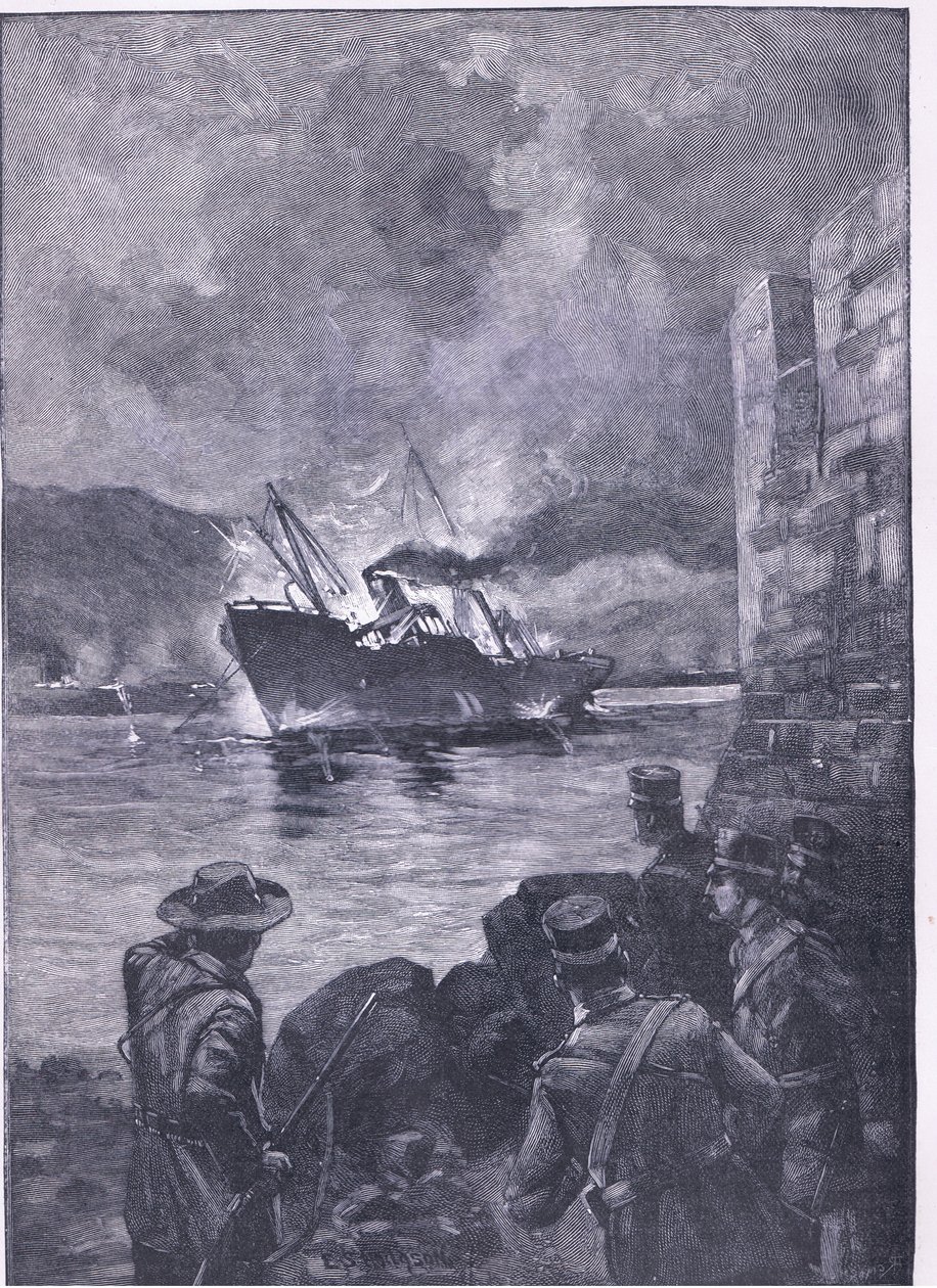 The Spanish-American War: The Sinking of the Merrimac by E.S. Hodgson