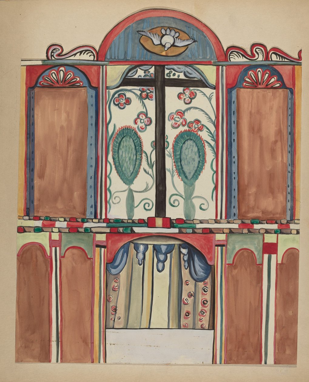 Main Reredos in Santa Cruz Church, Santa Fe County by E. Boyd