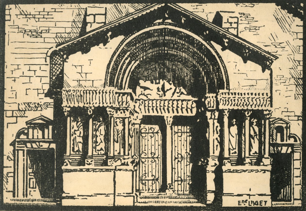 The Portal of the Church of St-Trophime by E Laget