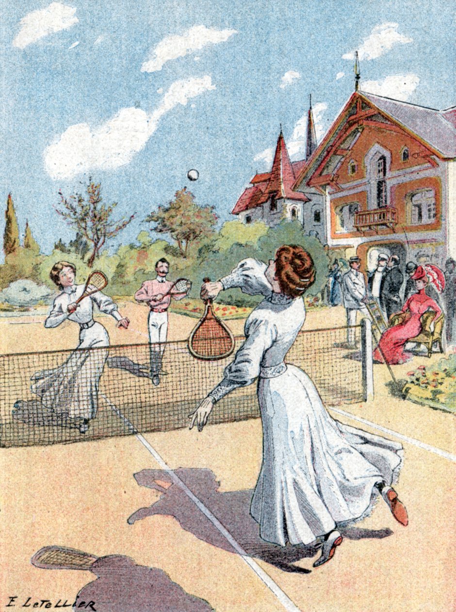 Tennis by E. Letellier: Highest-quality art reproduction