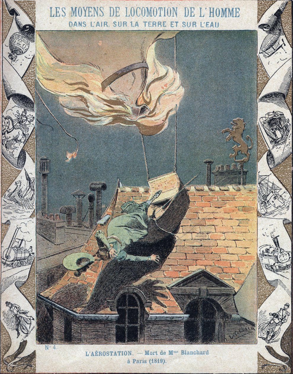 The death of Marie Blanchard, wife of aeronaut Jean Pierre Blanchard ...