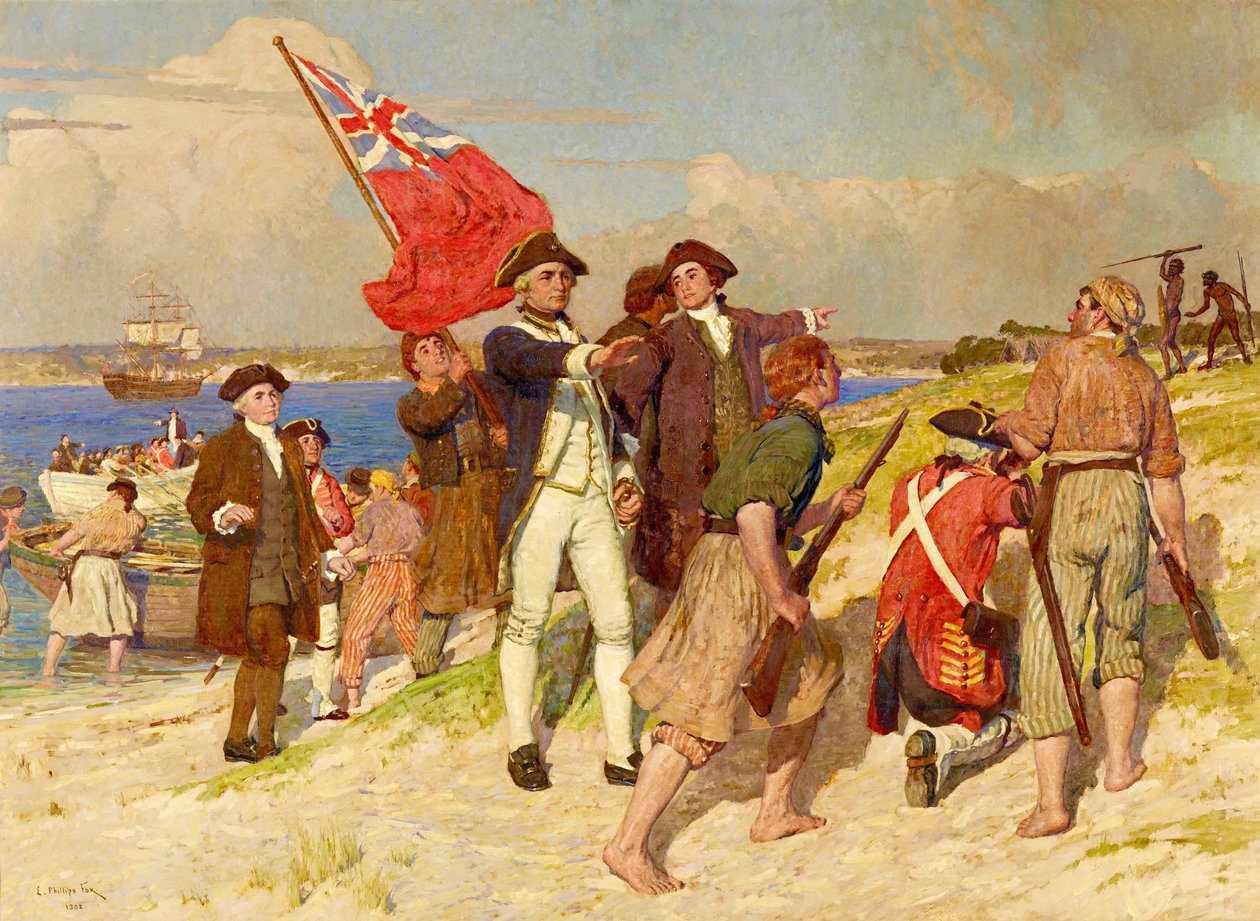 Landing of Lieutenant James Cook at Botany Bay, 29 April 1770 by E. Phillips Fox
