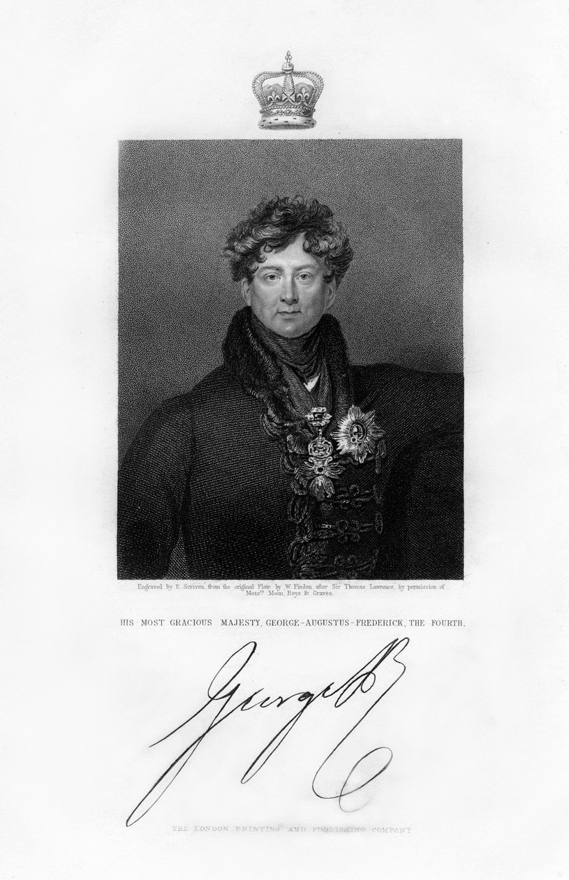 George IV, King of the United Kingdom and Hanover by E. Scriven