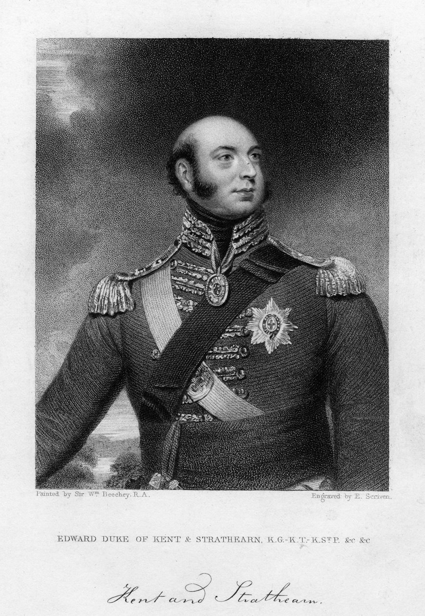 Prince Edward Augustus, Duke of Kent and Strathearn by E. Scriven