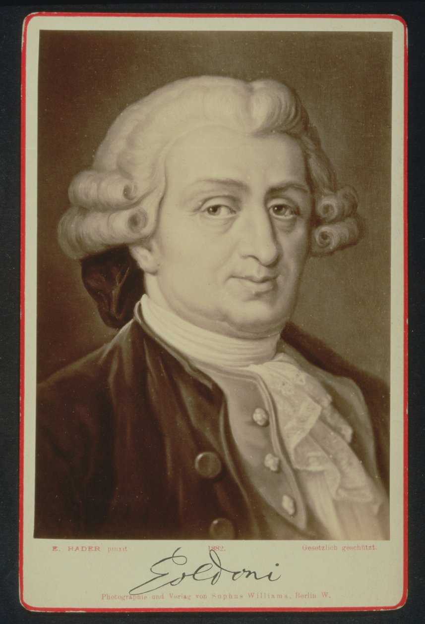 Portrait of Carlo Goldoni by E. after Hadler