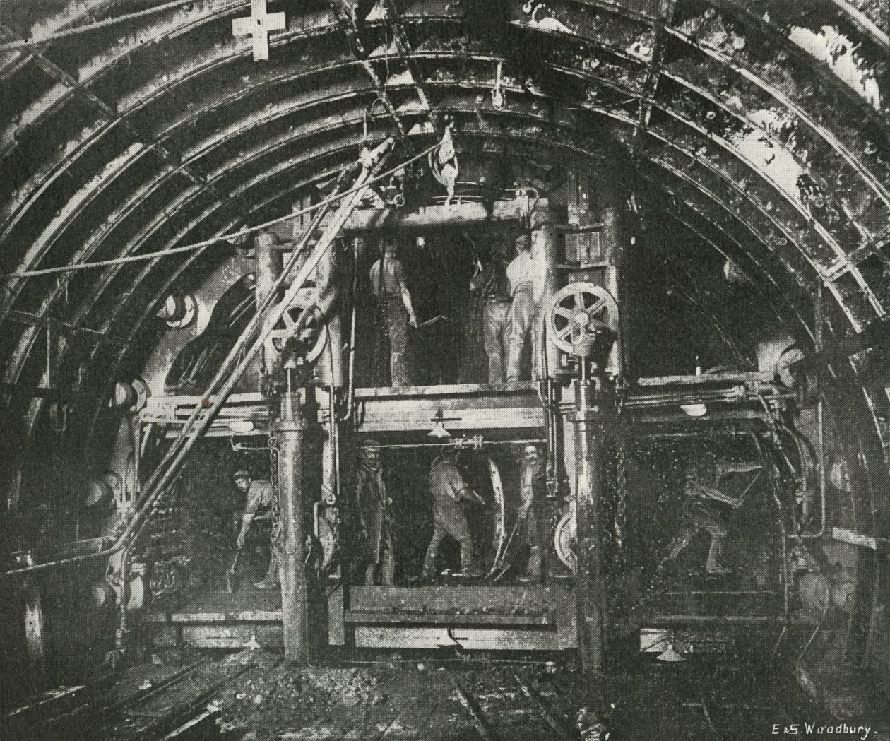 Driving the Tunnel for the Waterloo and City Railway by E. and S. Woodbury