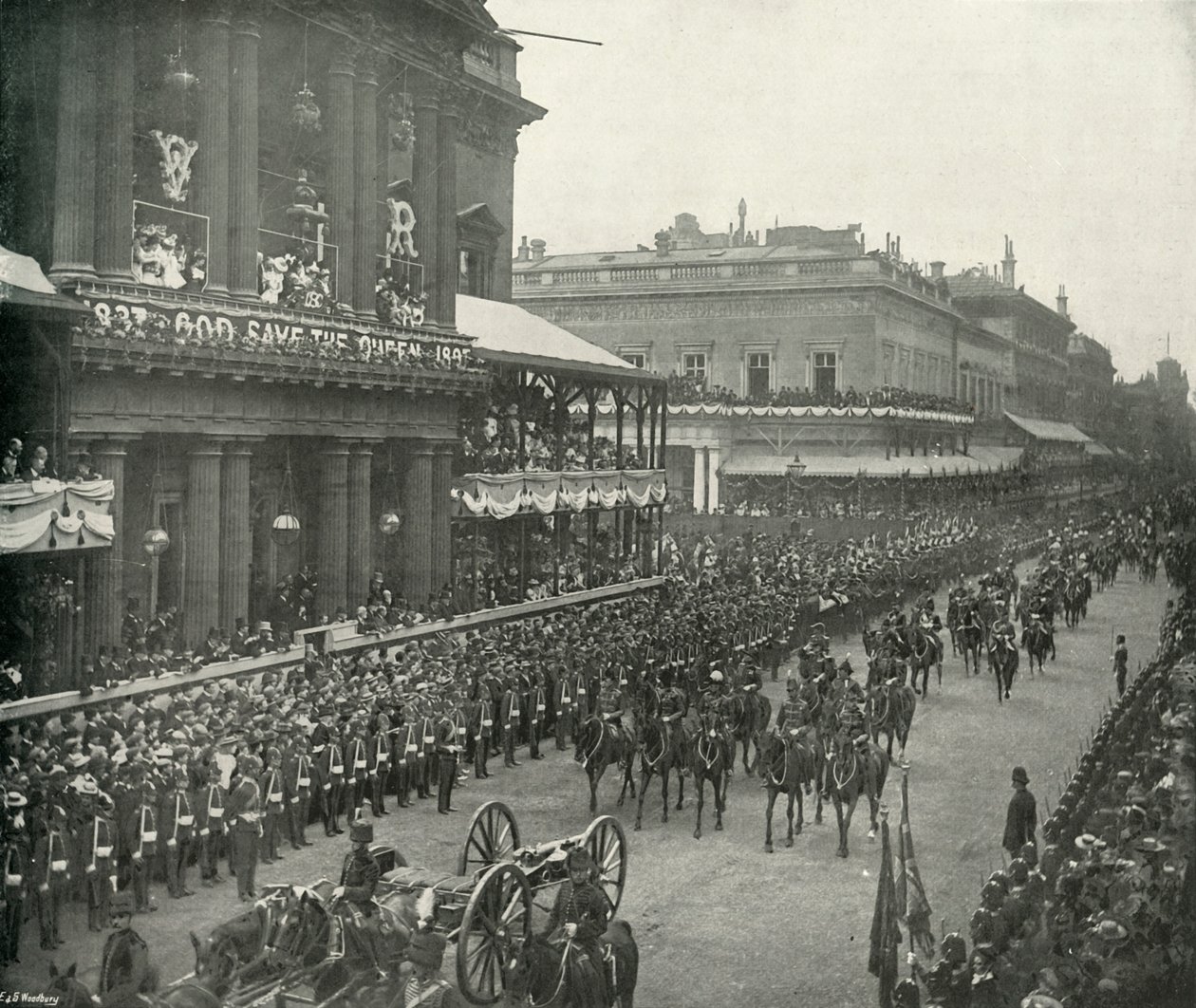 The Royal Procession: Aides-De-Camp Passing the United Service Club by E. and S. Woodbury
