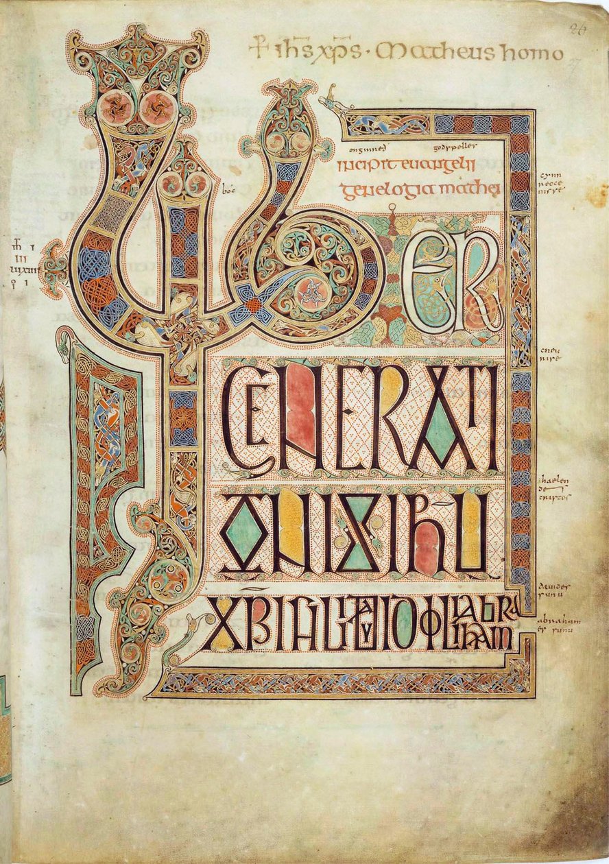 The Lindisfarne Gospels by Eadfrith,