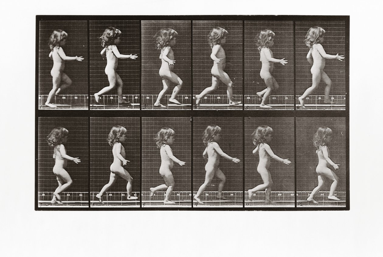 Child running, Plate 469 from Animal Locomotion by Eadweard Muybridge