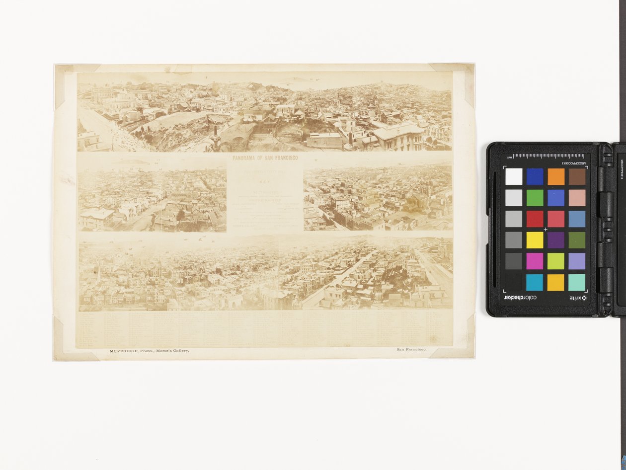 Key to Panorama of San Francisco, from California Street Hill by Eadweard Muybridge