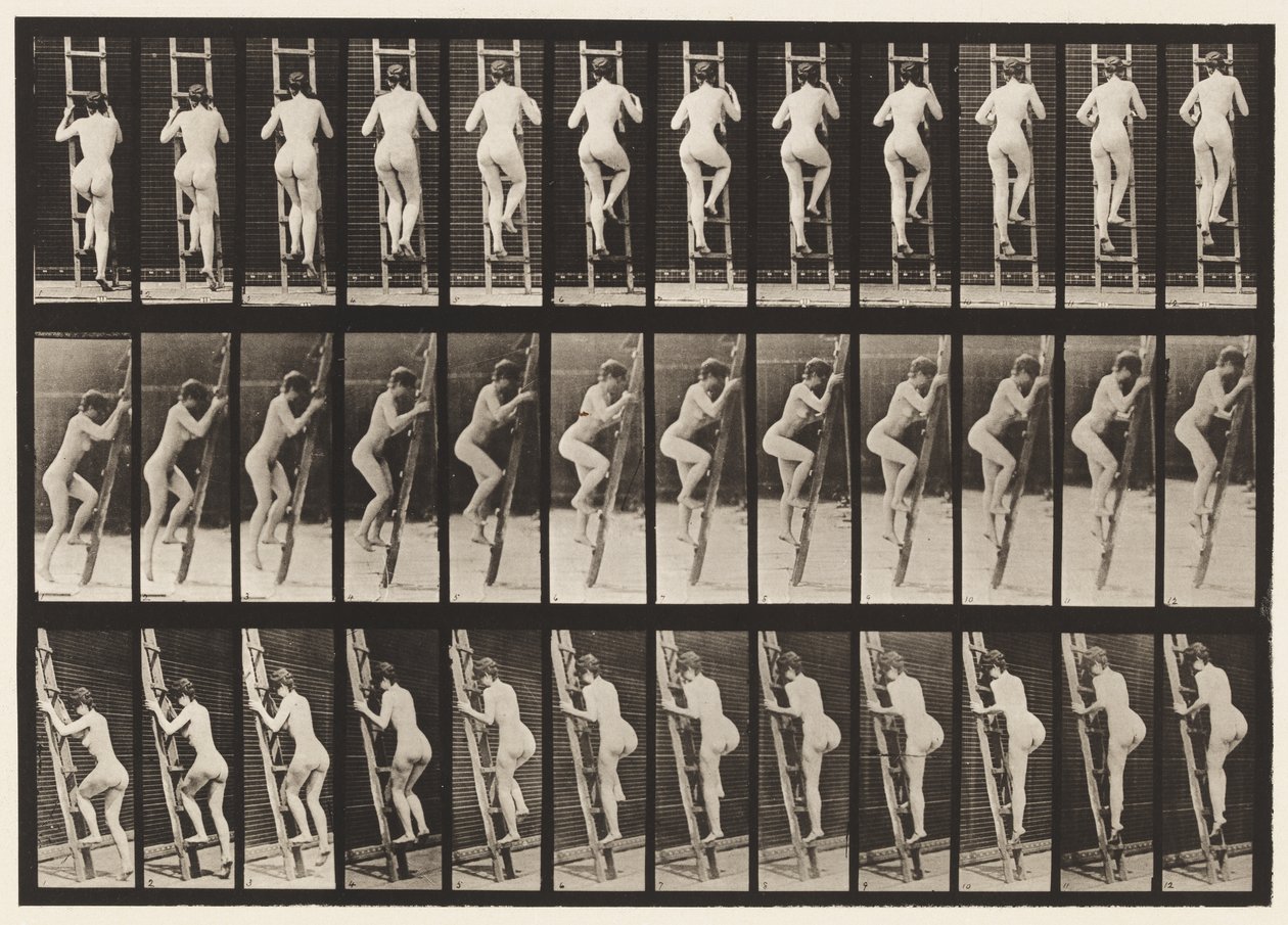 Plate 112. Ascending Ladder by Eadweard Muybridge