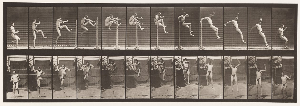 Plate 152. Jumping; Running Straight High Jump by Eadweard Muybridge