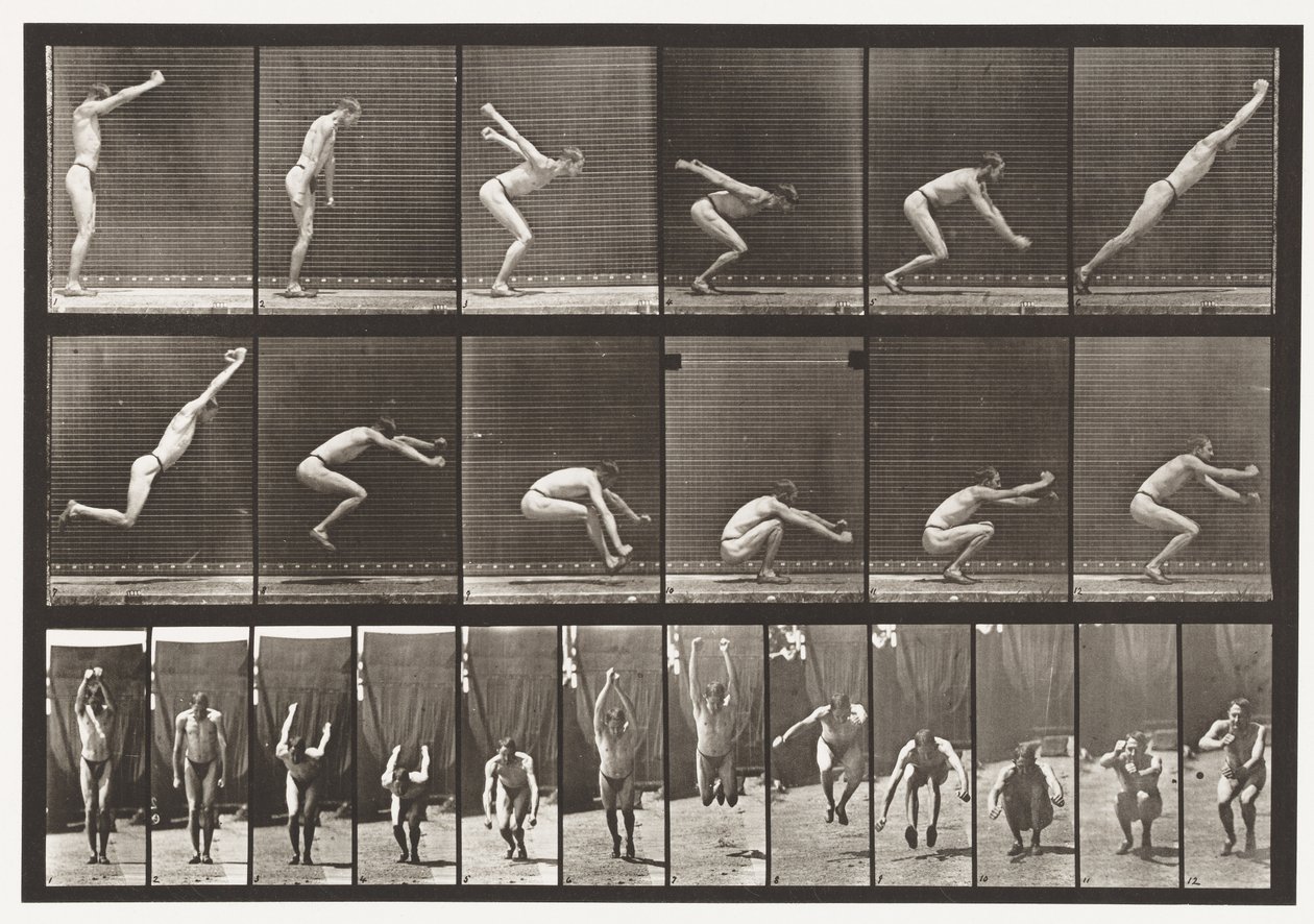 Jumping; Standing Broad Jump, 1872-1885 by Eadweard Muybridge
