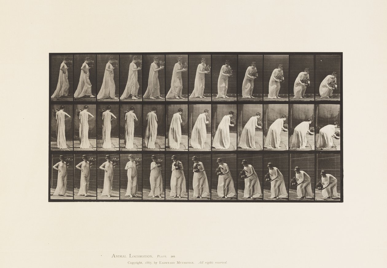Carrying and Stooping with Vase by Eadweard Muybridge