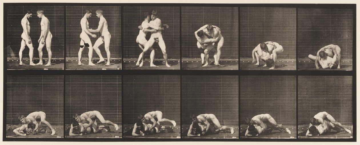 Wrestling, Lock by Eadweard Muybridge