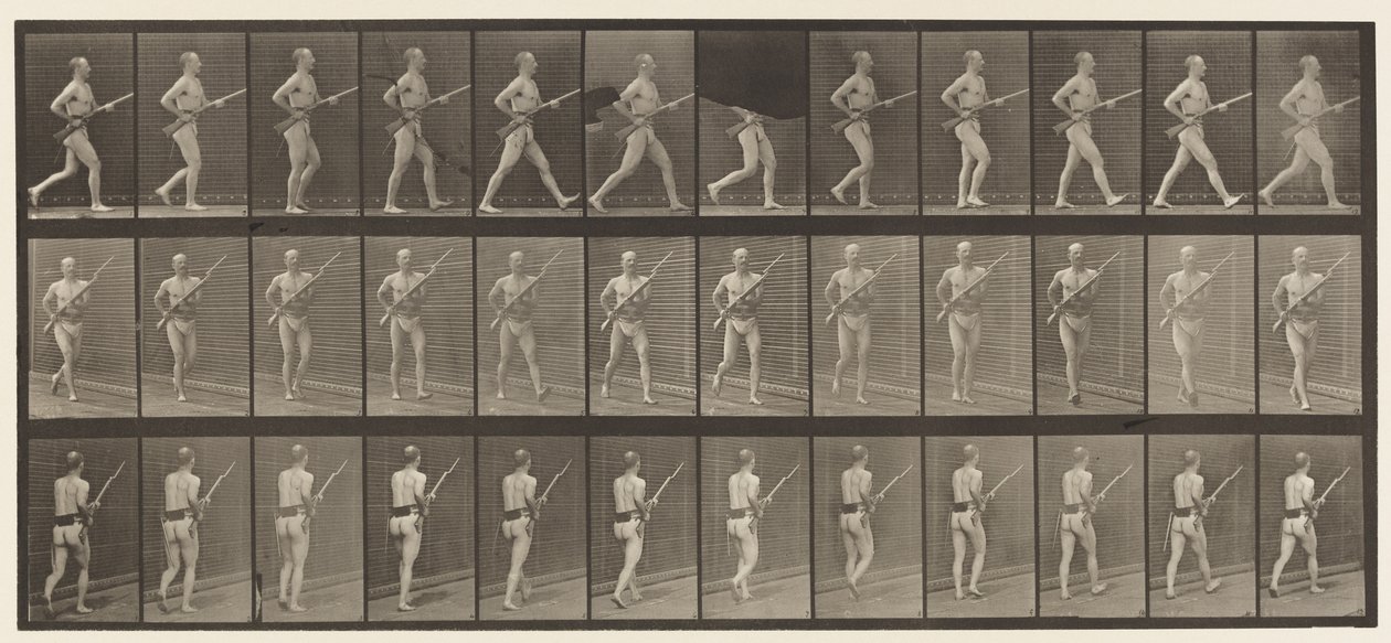 Charging Bayonet, 1872-1885 by Eadweard Muybridge