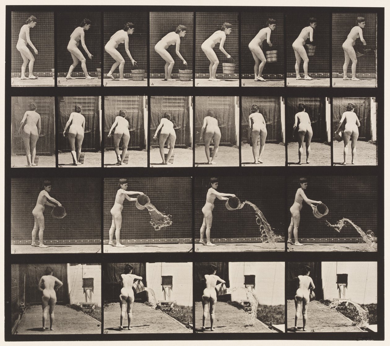 Plate 401. Emptying Bucket of Water by Eadweard Muybridge
