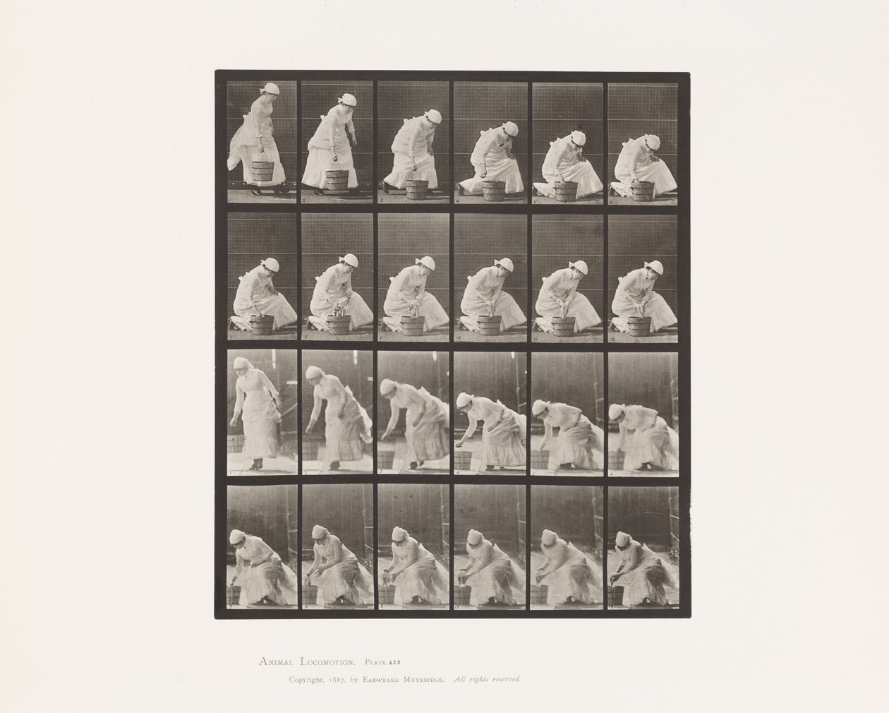 Setting Down Bucket and Preparing to Scrub by Eadweard Muybridge