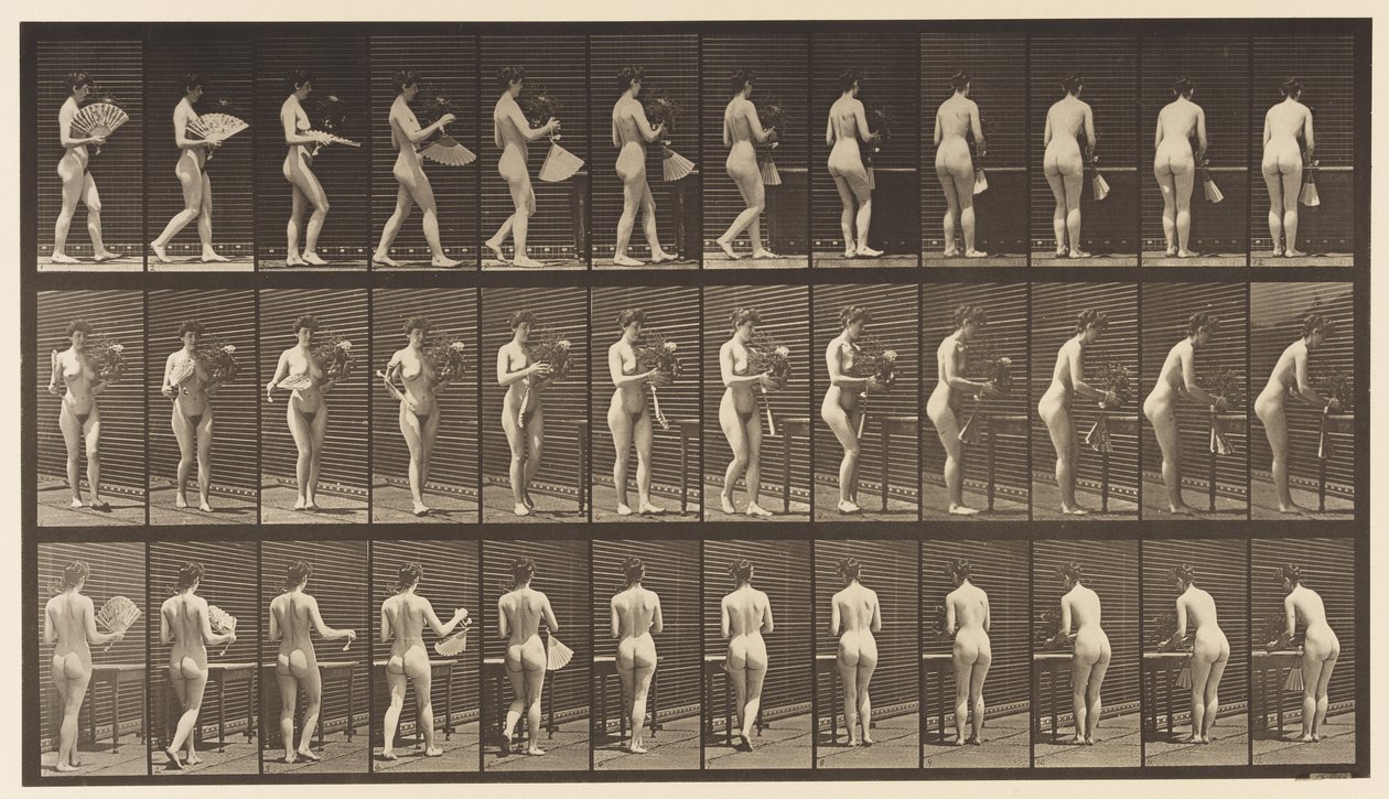 Plate 441. Carry Vase and Placing It on Table by Eadweard Muybridge