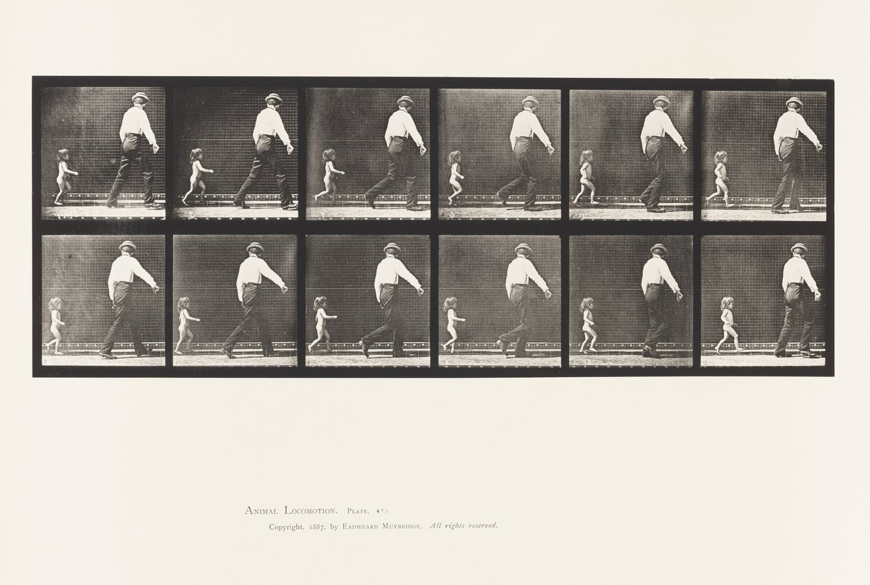 Plate 470. Child 20N, Running After a Man by Eadweard Muybridge