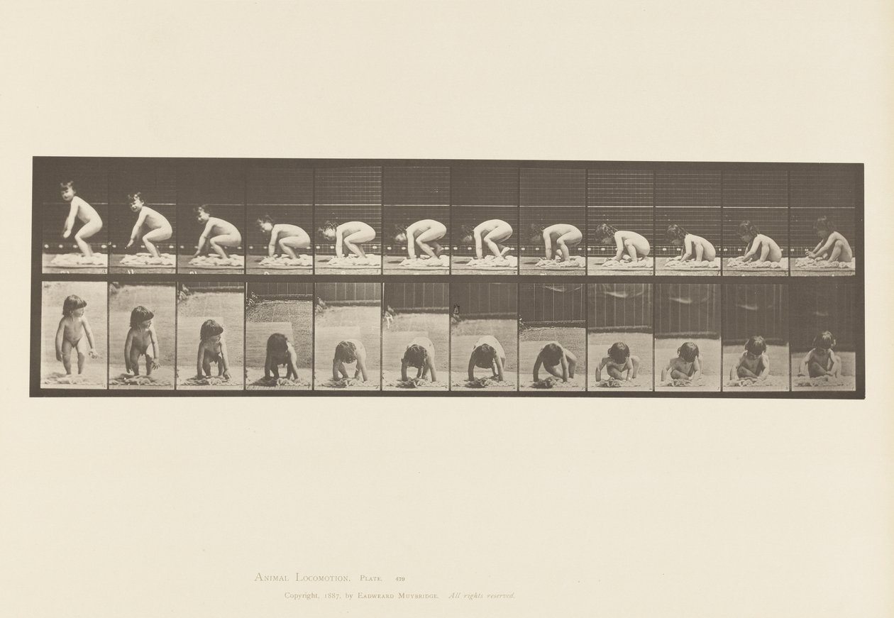 Child, Getting Up from the Ground by Eadweard Muybridge