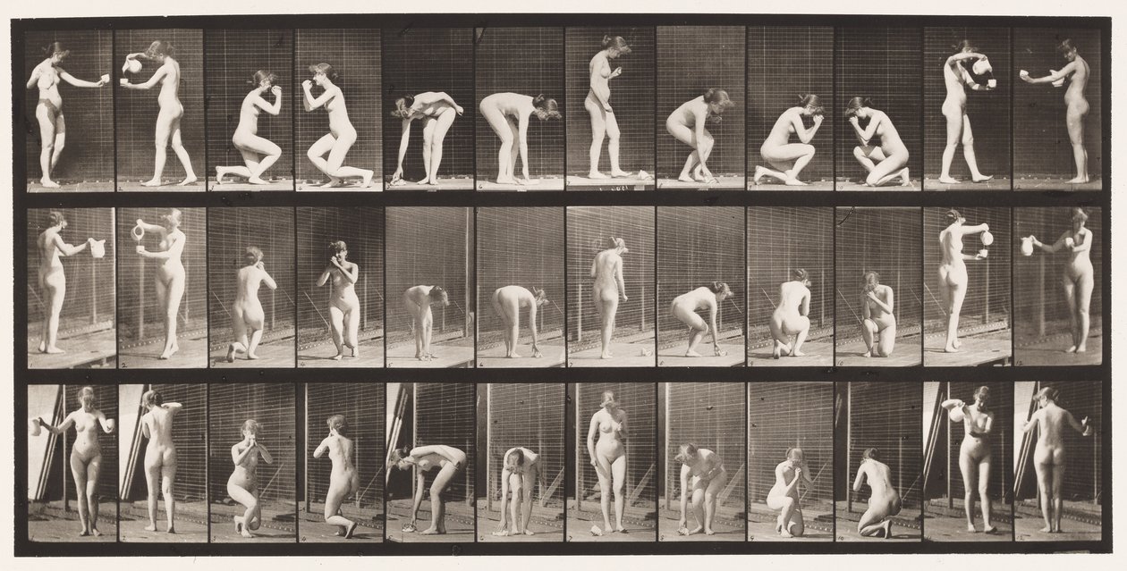 Plate 501. Miscellaneous, Stooping, Kneeling, etc. by Eadweard Muybridge