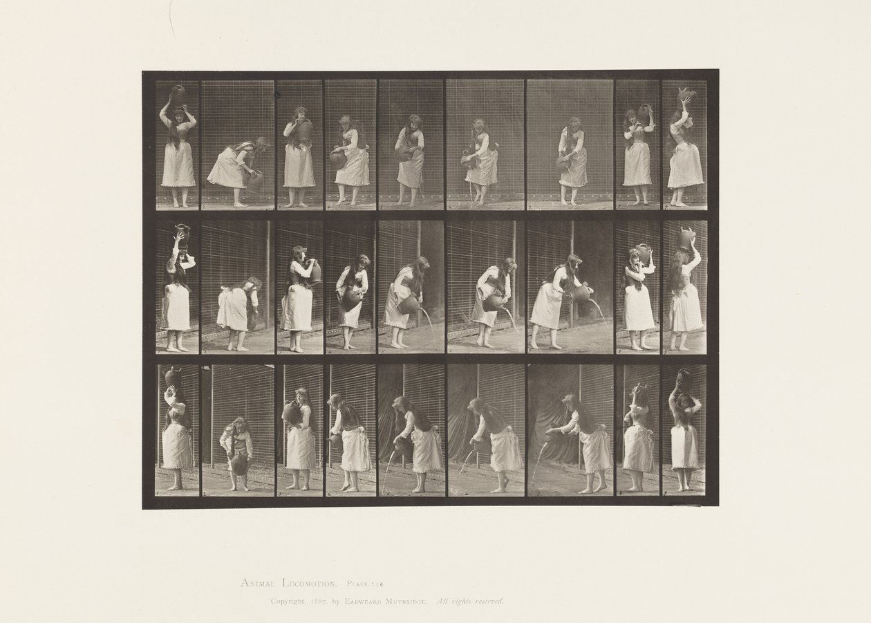 Plate 516. Miscellaneous Movements with a Water Jar by Eadweard Muybridge