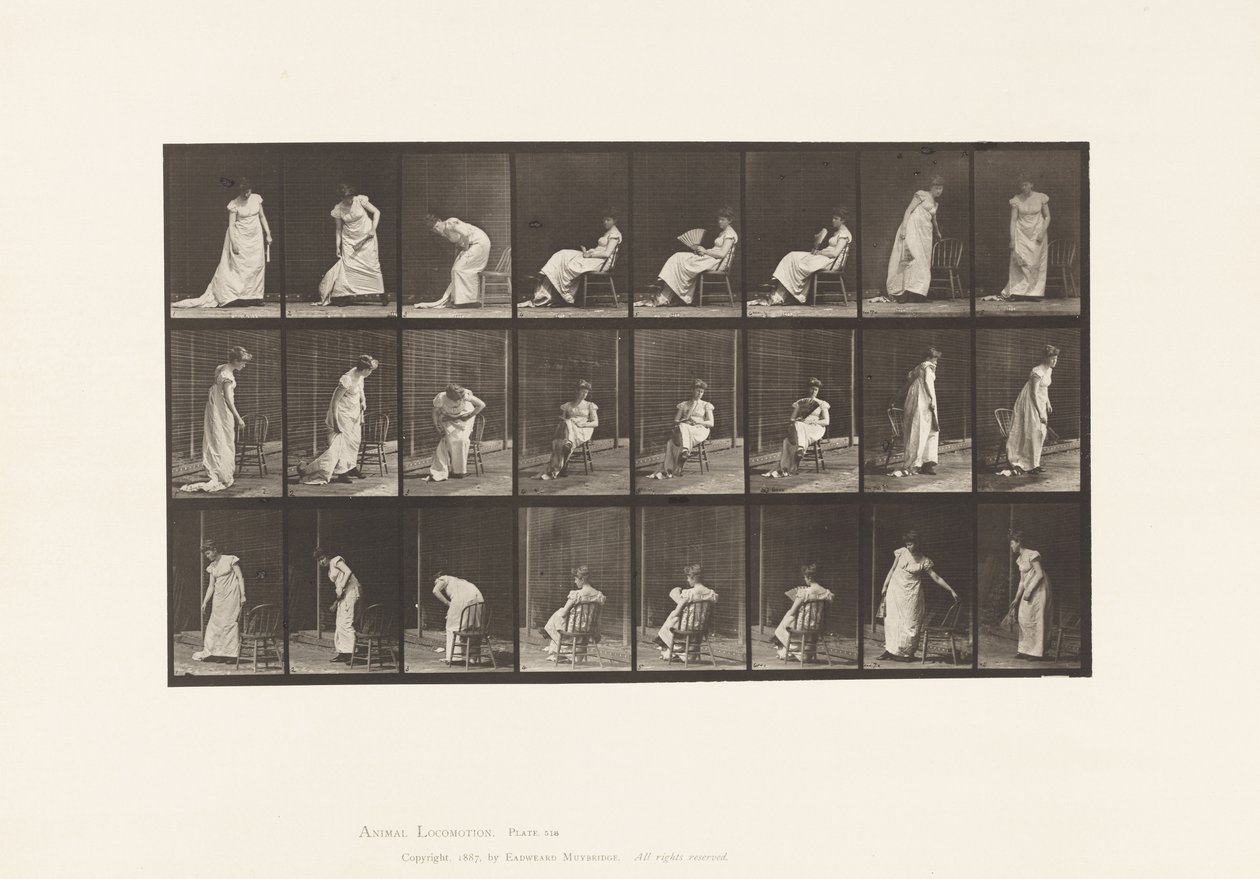 Sitting Down, Rising, etc. by Eadweard Muybridge