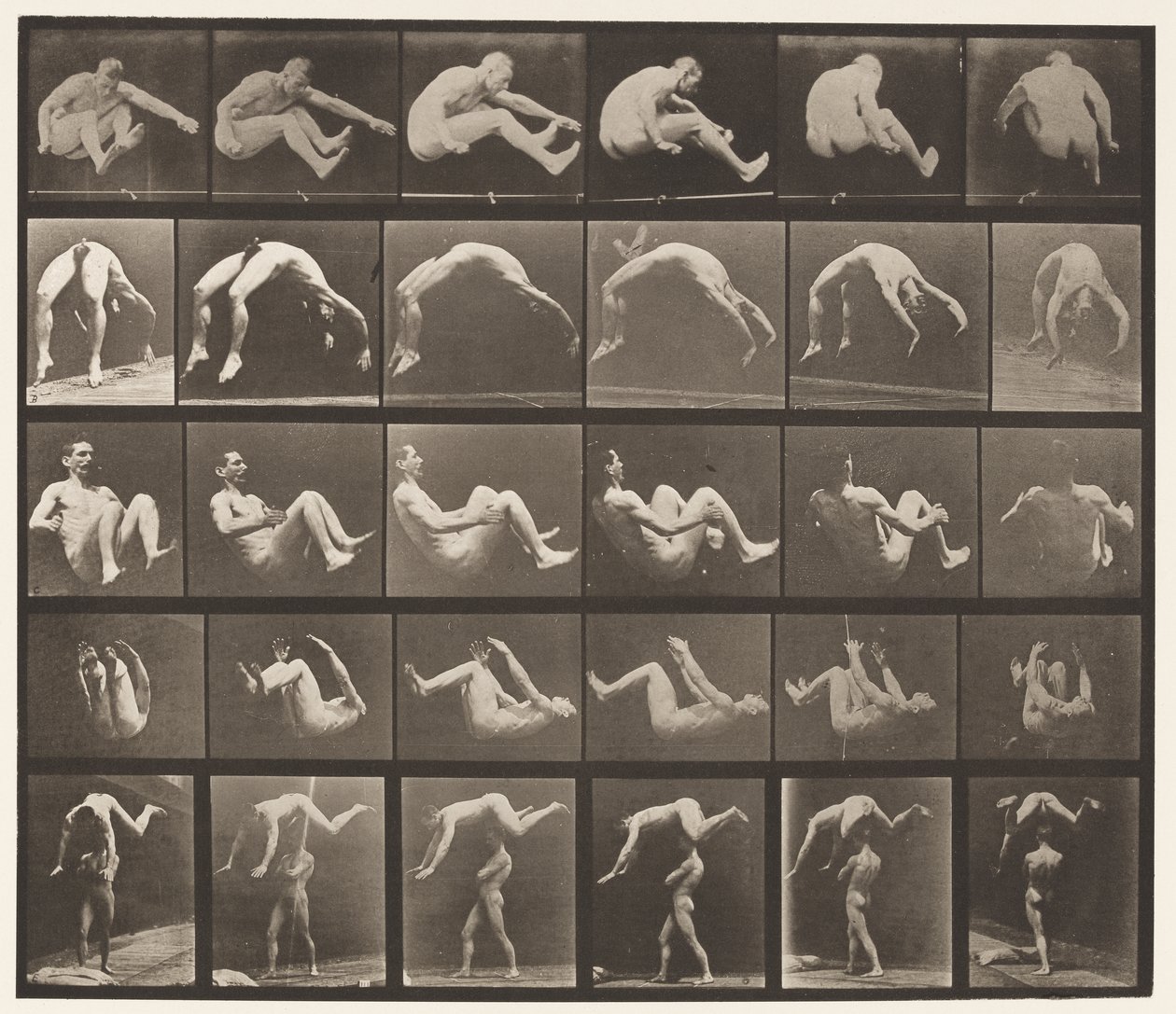 Plate 522. Jumping; Handspring; Somersault by Eadweard Muybridge