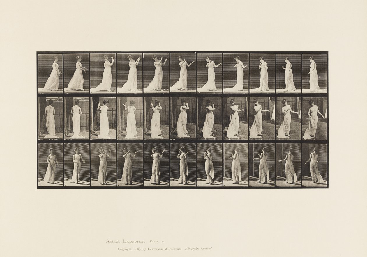 Walking, Turning Around, Action of Aversion by Eadweard Muybridge