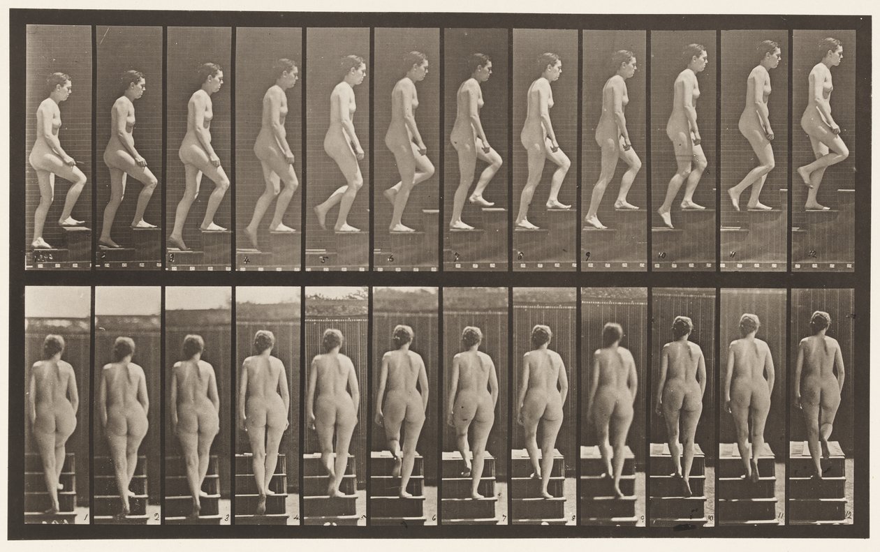 Plate 92. Ascending Stairs by Eadweard Muybridge