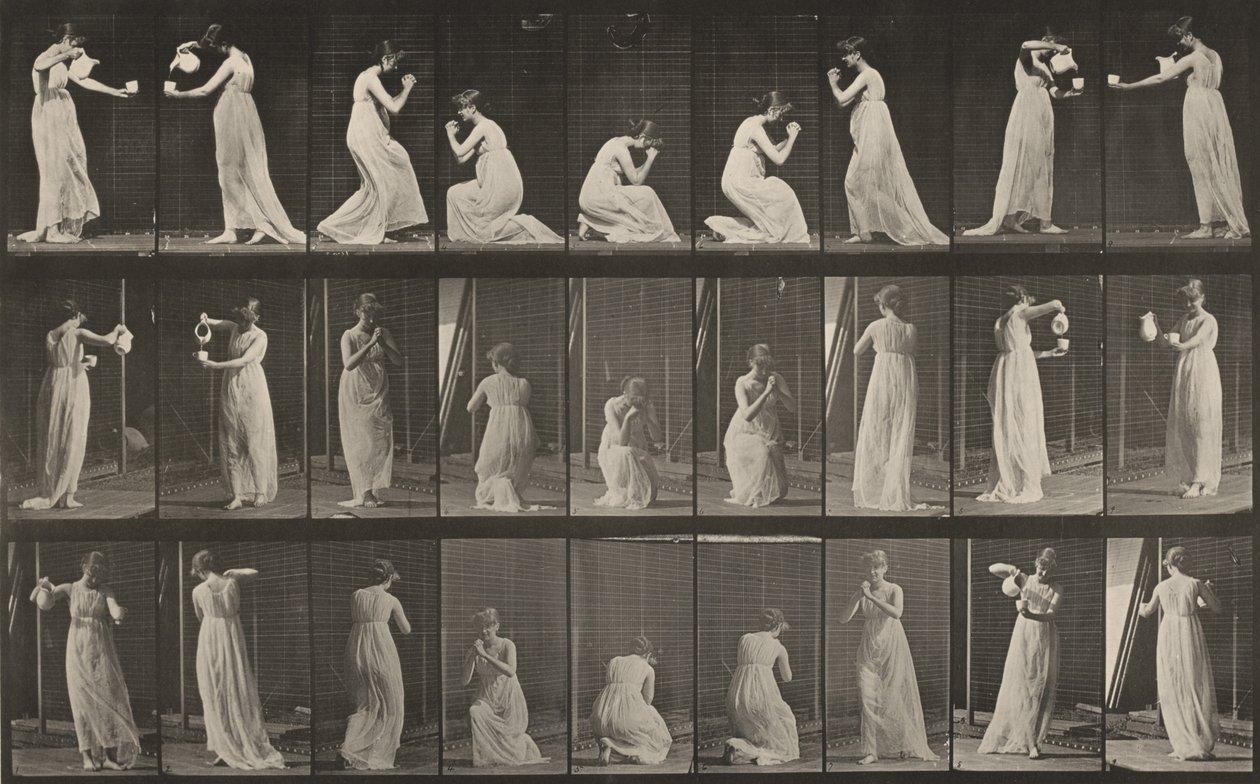 Plate Number 502. Miscellaneous, Stooping, Kneeling, etc. by Eadweard Muybridge