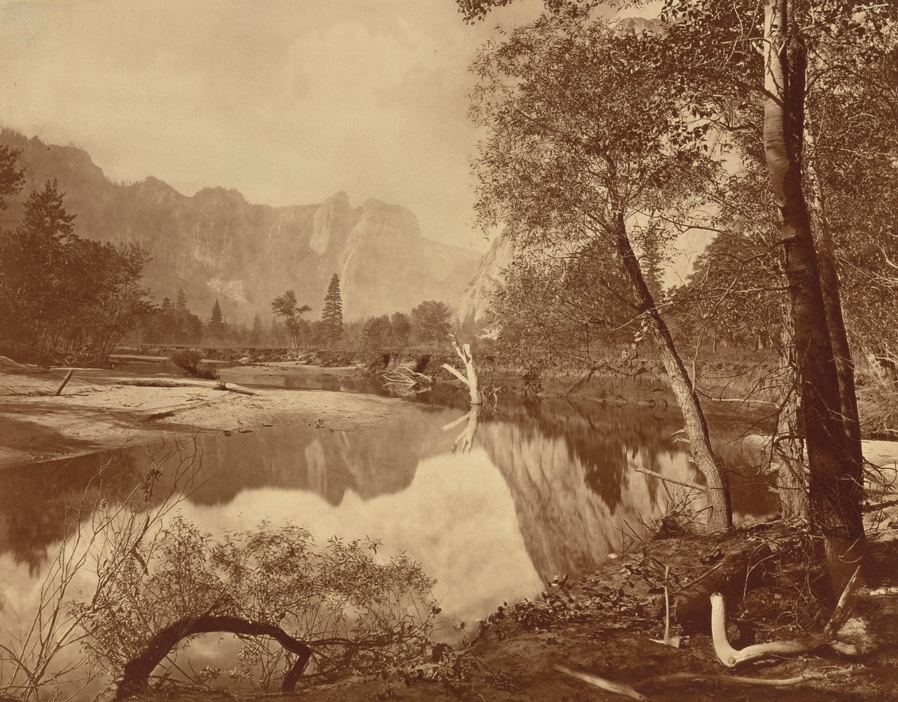 Valley of the Yosemite from Mosquito Camp, No. 22 by Eadweard Muybridge
