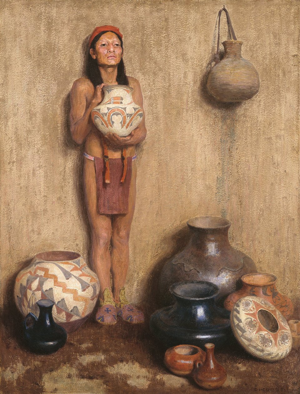 Pottery Vendor by Eanger Irving Couse