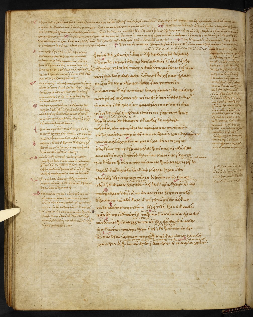 Burney 86, c.86v from the Townley Homer by Eastern Mediterranean School