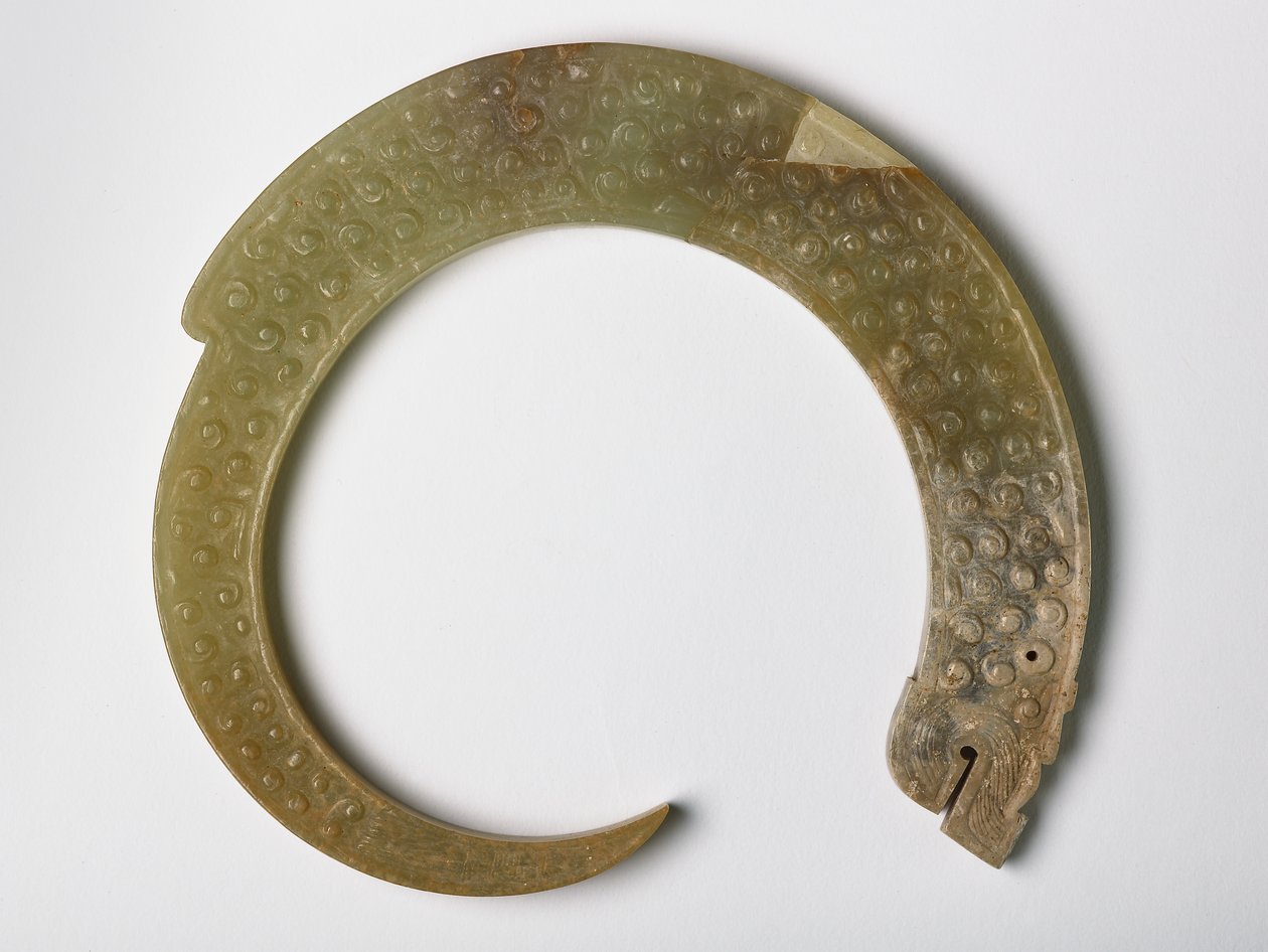 Pendant in the Form of a Curling Dragon by Eastern Zhou Dynasty Chinese School