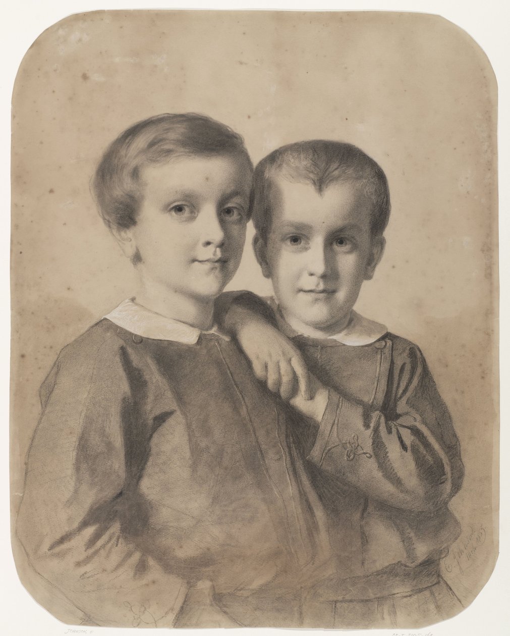 Portrait of Wigbold Albert Willem, Count of Limburg Stirum and Count Hendrik by Eastman Johnson