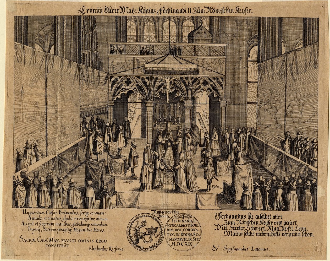 The Coronation of King Ferdinand II as Holy Roman Emperor by Eberhard Kieser