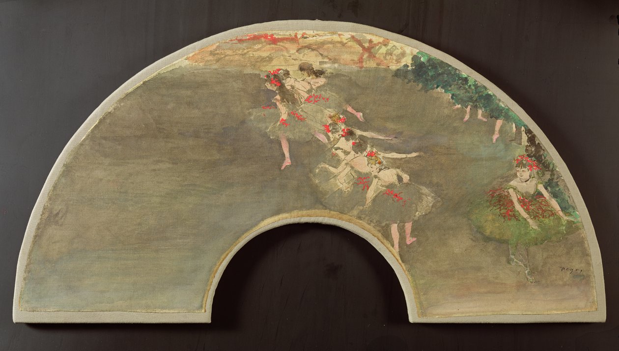 Ballet dancers, design for a fan by Edgar Degas