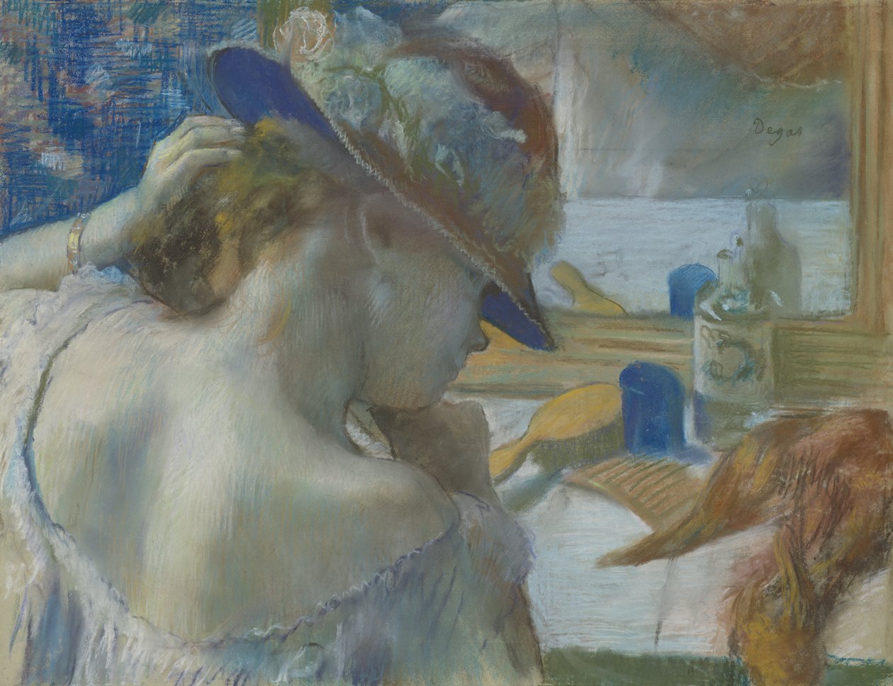 In Front of the Mirror, 1889 by Edgar Degas