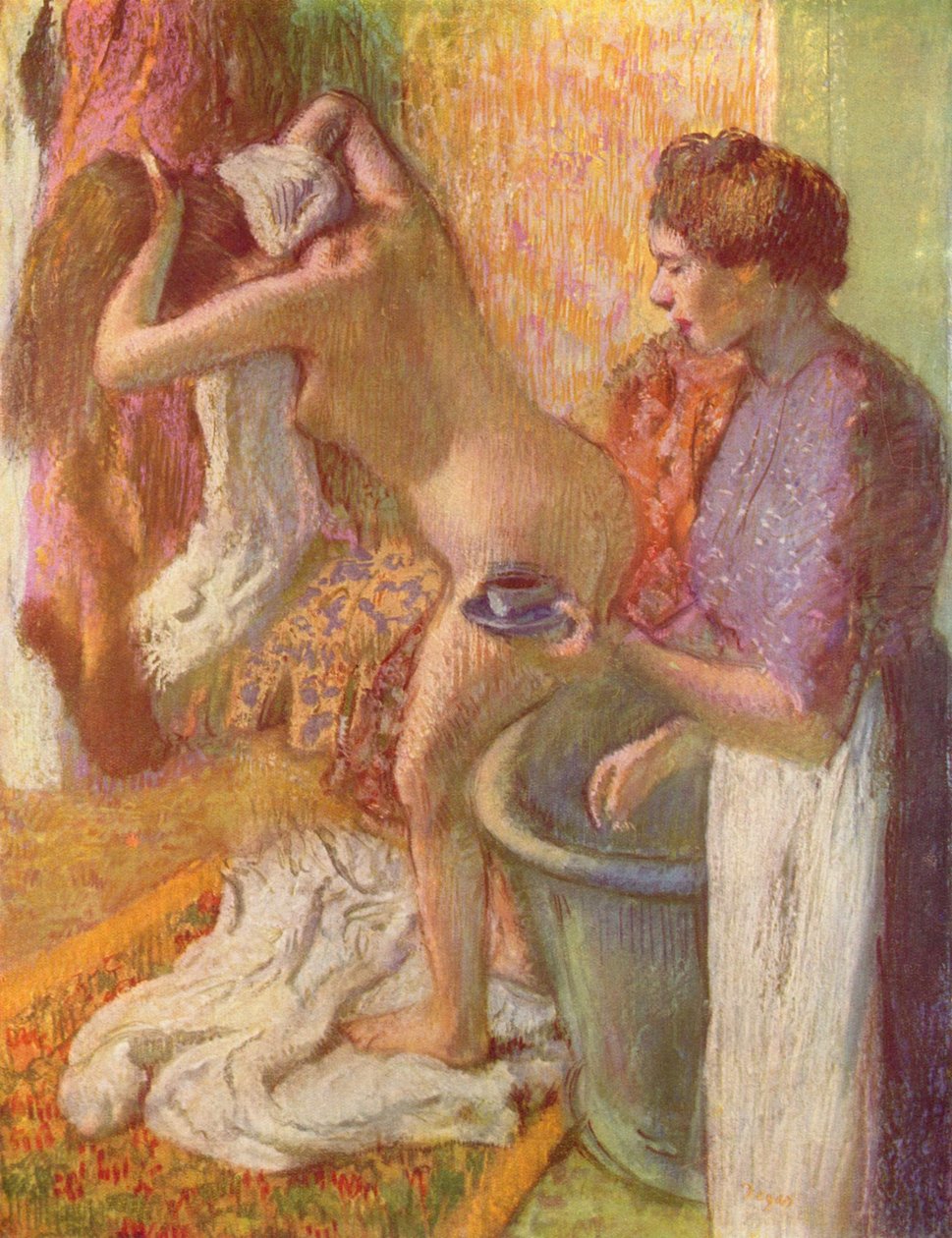 After the Bath by Edgar Degas