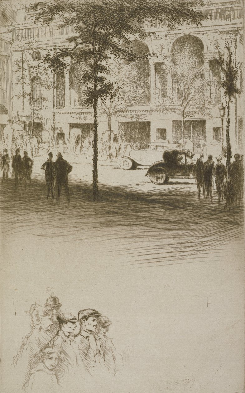 A town square, illustration for 