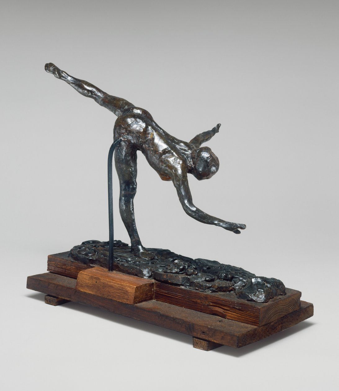 Arabesque over the Right Leg, Right Hand near the Ground, Left Arm Outstretched (First Arabesque Penchée) by Edgar Degas