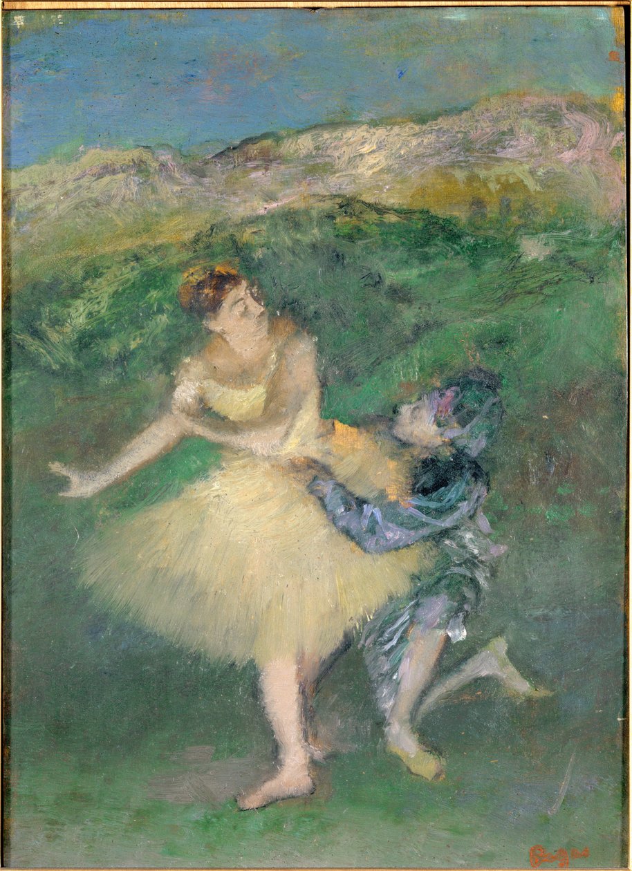 Harlequin and Columbine by Edgar Degas