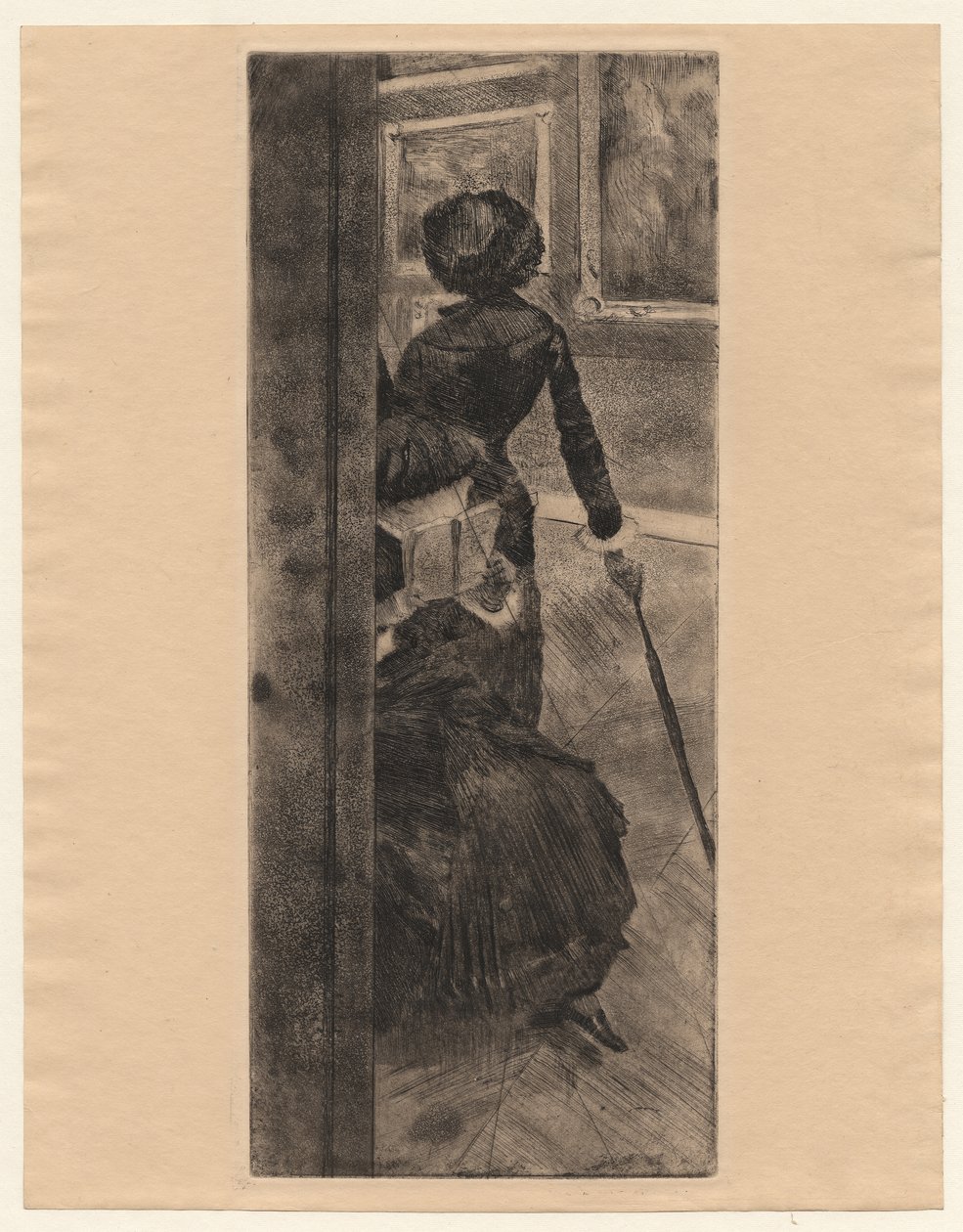 At the Louvre, The Painting, Mary Cassatt by Edgar Degas