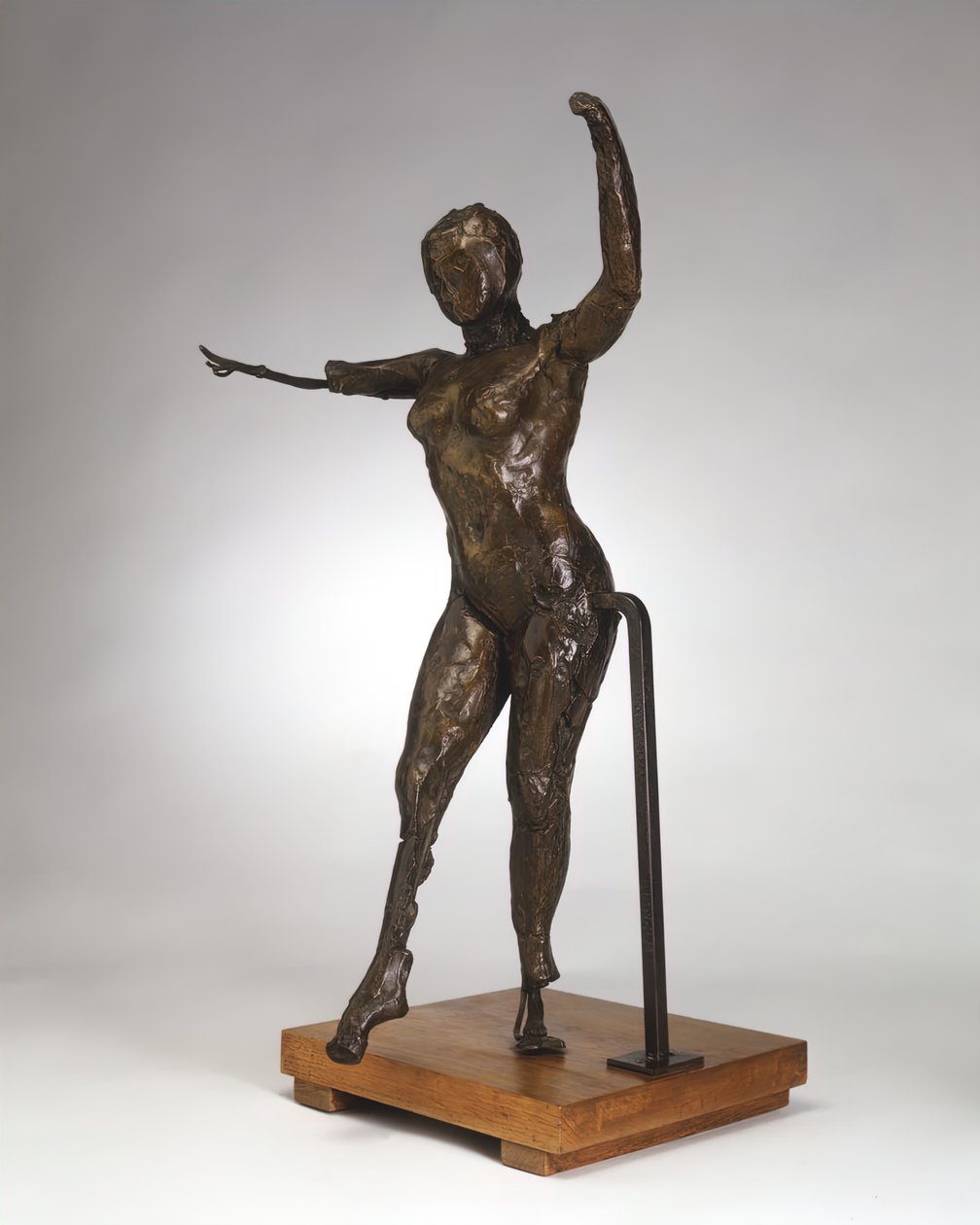 Dancer Moving Forward, Arms Raised, Right Leg Forward by Edgar Degas